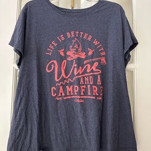 Cabela's Gray T-Shirt with Pink Graphic